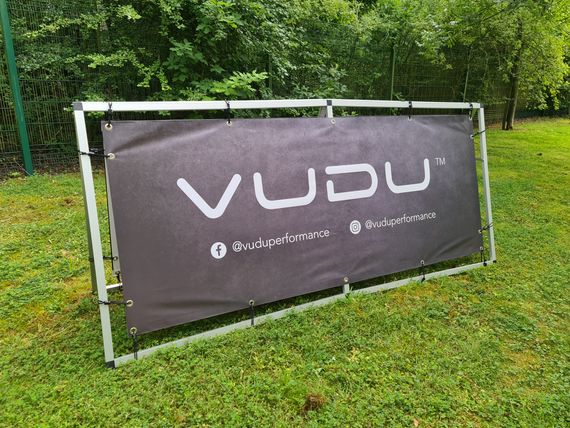 printed freestanding banner