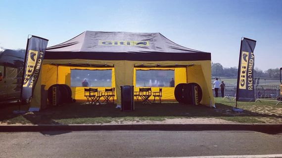 branded race gazebo